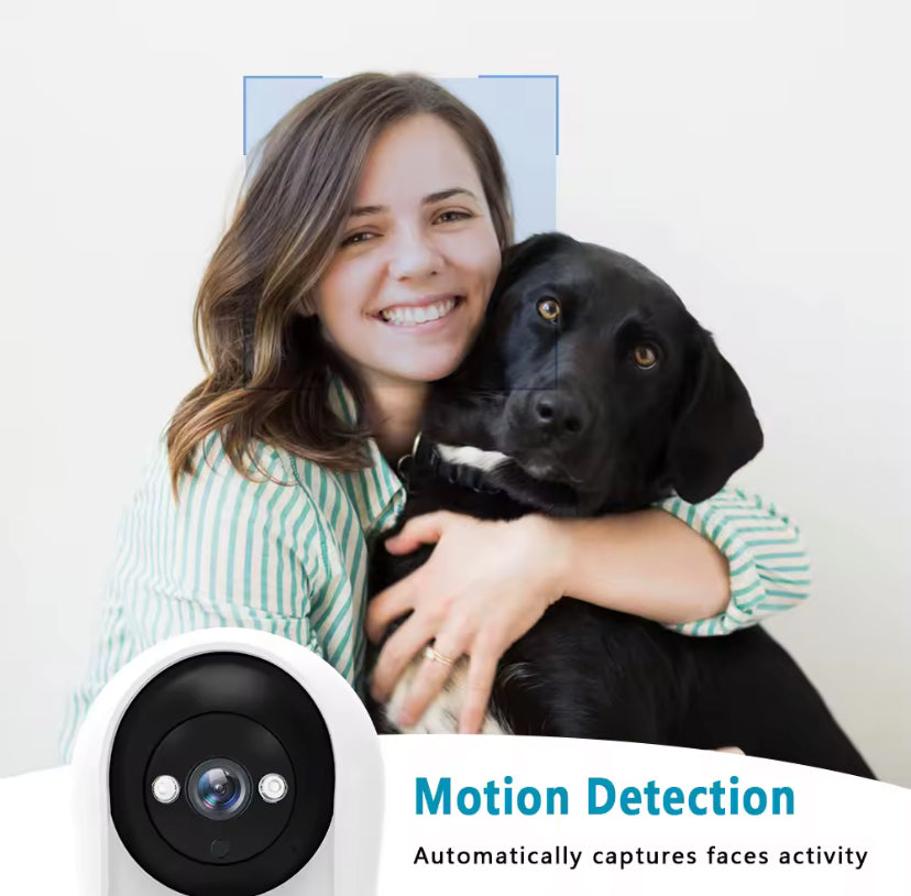 Cámara de Seguridad Inteligente para Mascotas | WiFi, Visión Nocturna, Audio Bidireccional.
