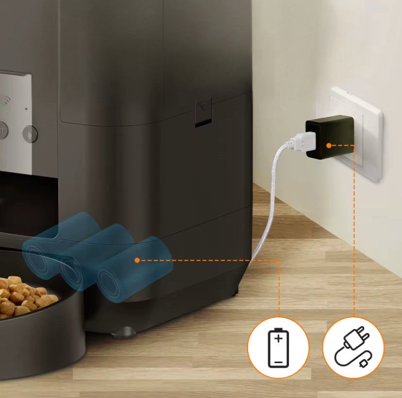 Comedero Automático Inteligente para Mascotas 2L | Control por App, Alimento Seco, Temporizado.
