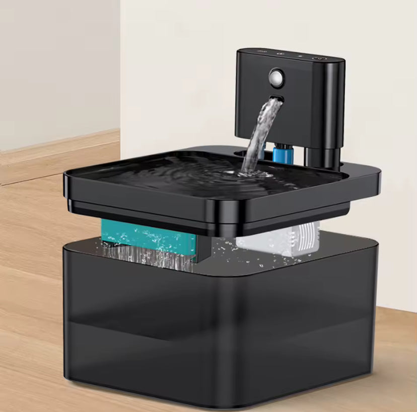 Bebedero Inteligente Inalámbrico para Gatos y Perros | 2.2L, Sensor Automático, Silencioso y Recargable.