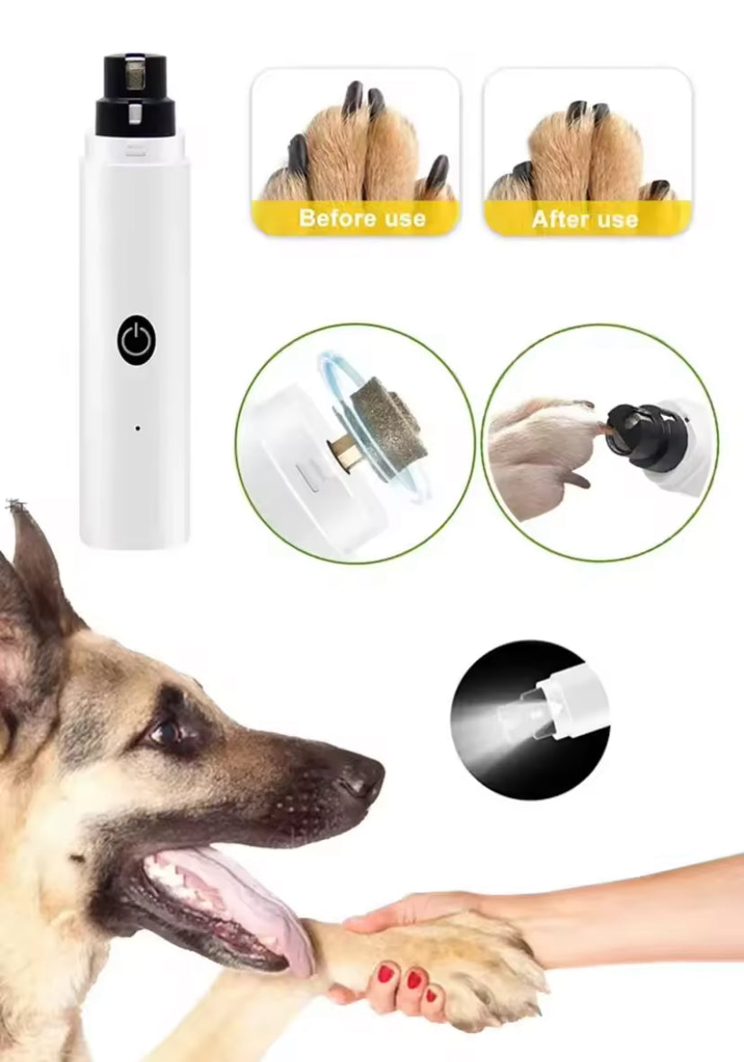 Cortauñas Eléctrico para Perros y Gatos | Recargable USB, Bajo Ruido, Pulidor de Uñas Mascotas.