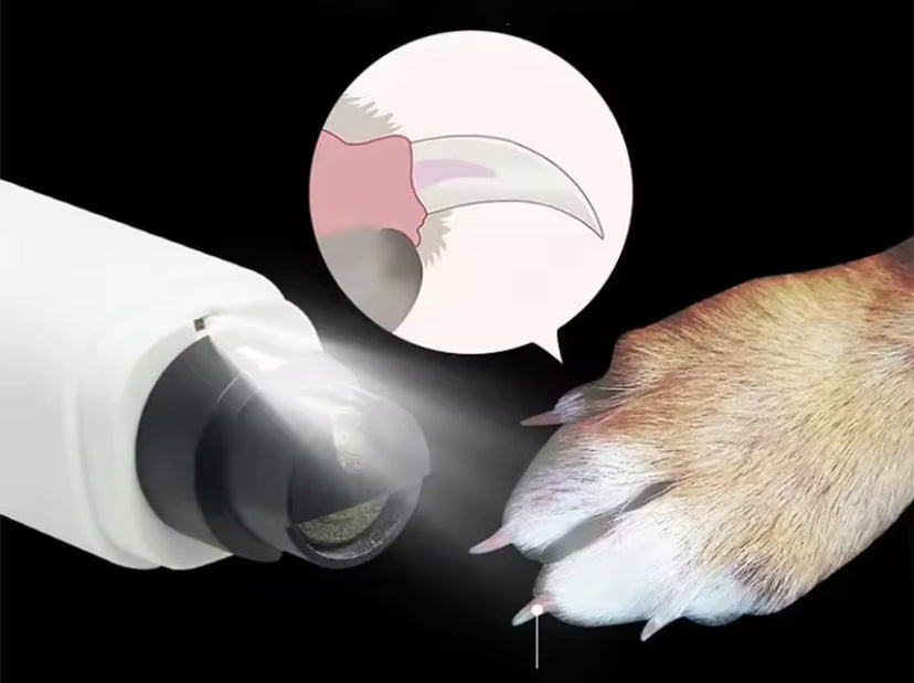 Cortauñas Eléctrico para Perros y Gatos | Recargable USB, Bajo Ruido, Pulidor de Uñas Mascotas.