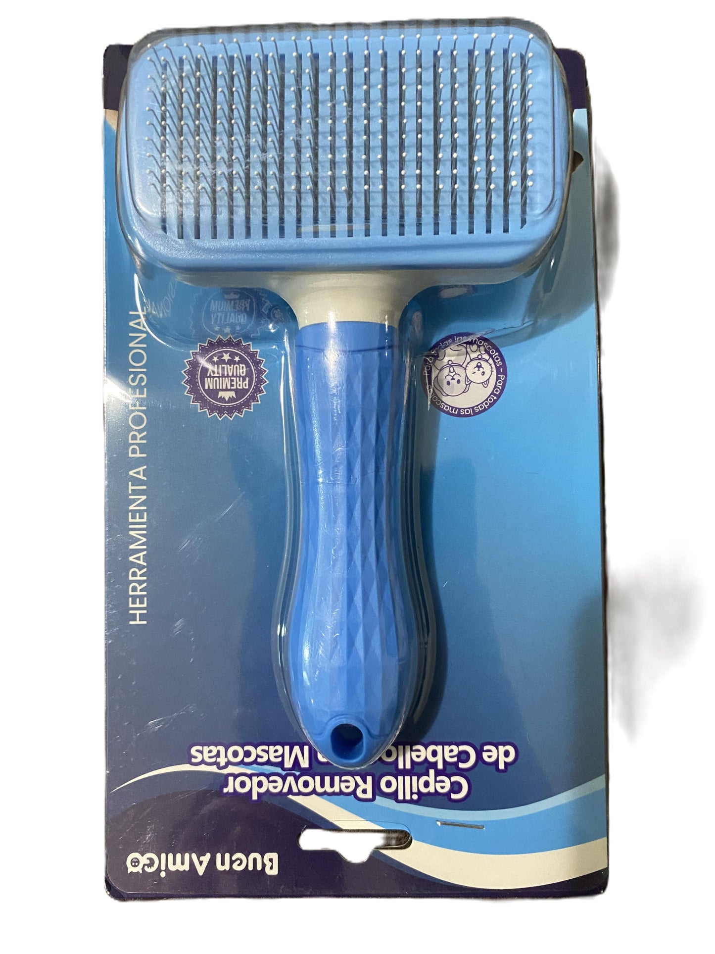 Cepillo delgado Quita Pelo Anti Estrés para Mascotas | Cuidado y Bienestar en Cada Pasada