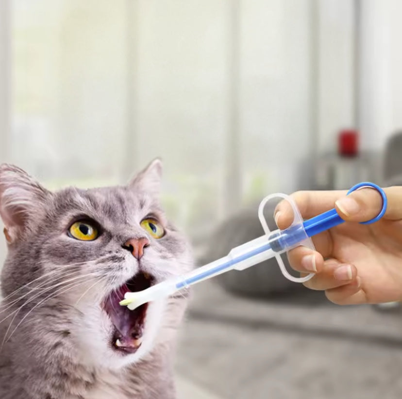 Alimentador de Medicamentos para Mascotas | Dosis Precisa para Perros y Gatos, a Prueba de Fugas.
