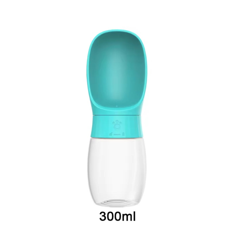 Botella de Agua Portátil para Mascotas 300 ml | Bebedero Antiderrames para Paseos, Viajes y Outdoor