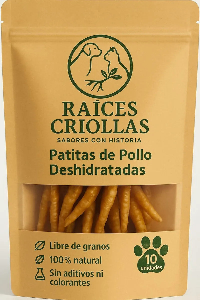Patas De Pollo Deshidratadas 100 Grs Raices Criollas