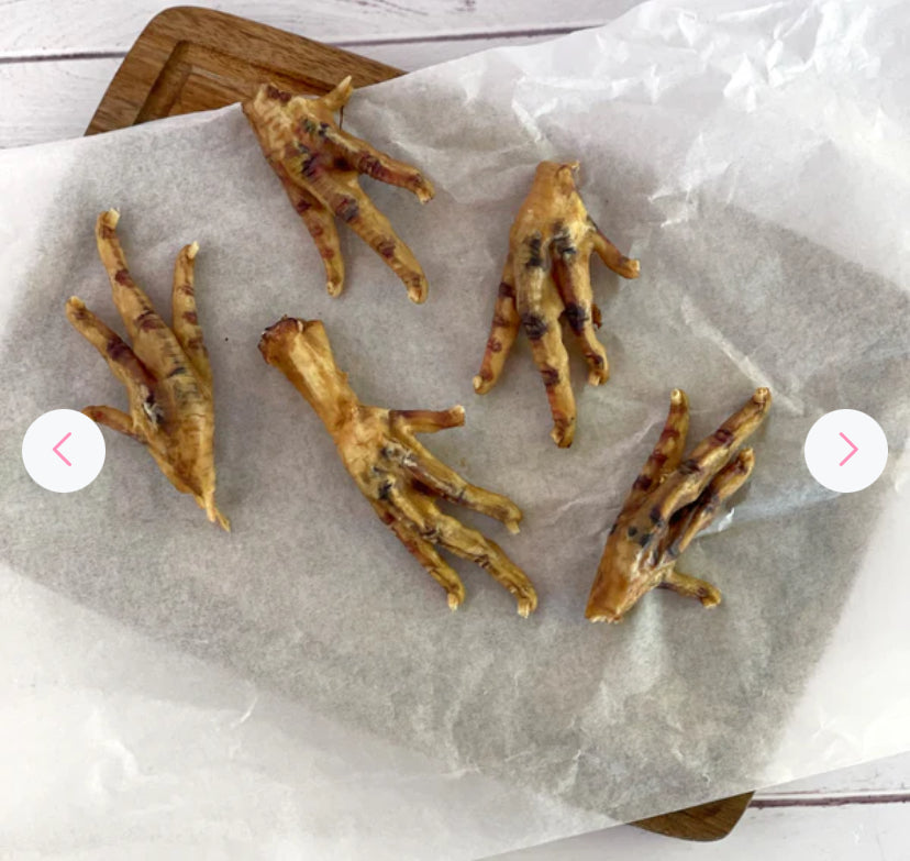 Patas de Pollo Deshidratadas – Formato Familiar 20 unidades.