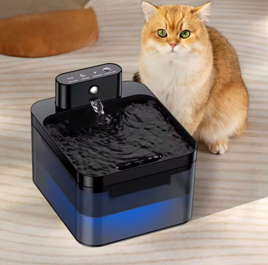 Bebedero Inteligente Inalámbrico para Gatos y Perros | 2.2L, Sensor Automático, Silencioso y Recargable.