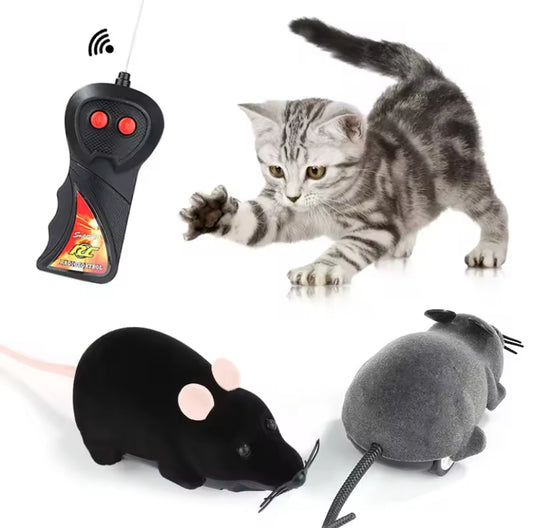 Juguete Ratón a Control Remoto para Gatos y Perros | Inalámbrico, Multicolor, Interactivo.