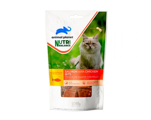 Snack Treats Cat Trozos de Salmón con Pollo 65 gr