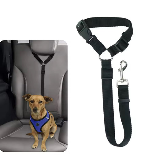 Cinturón de Seguridad Ajustable para Mascotas – Sujeción para Reposacabezas de Auto, Compatible con Perros y Gatos