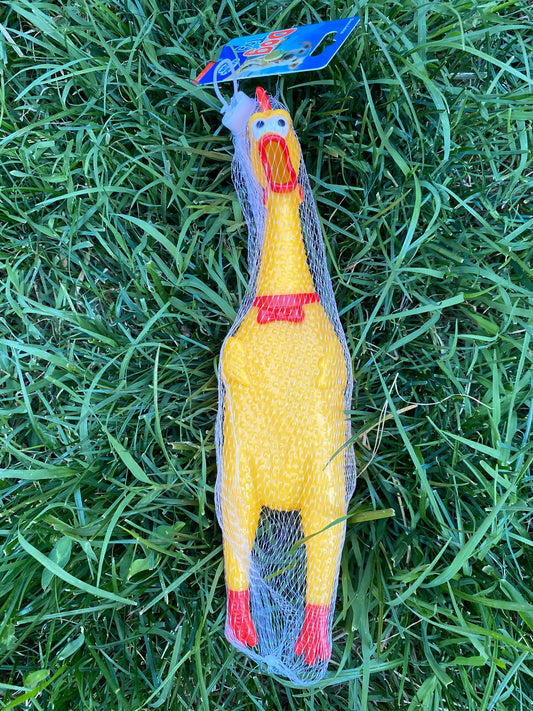 Pollo de Goma Amarillo para Mascotas – Juguete