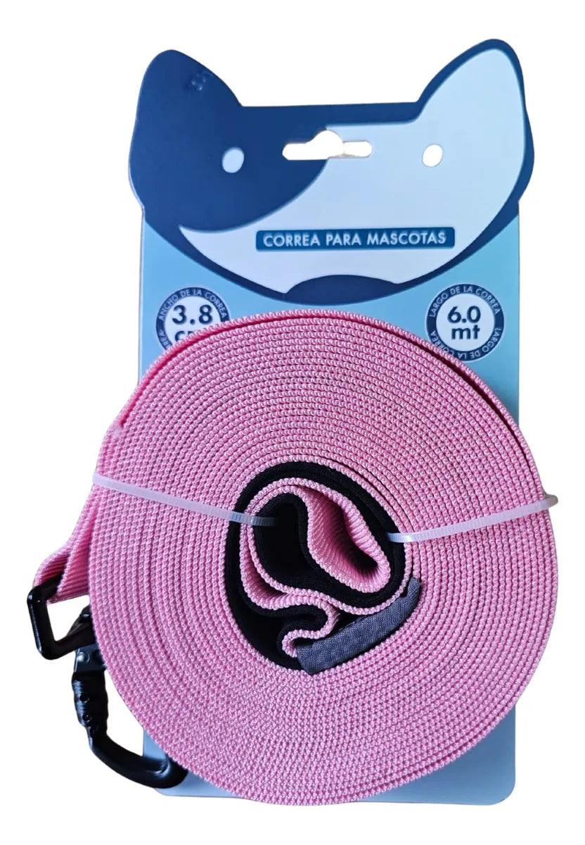 Correa Larga Resistente para Perros con Acolchado | 6 m x 3,8 cm