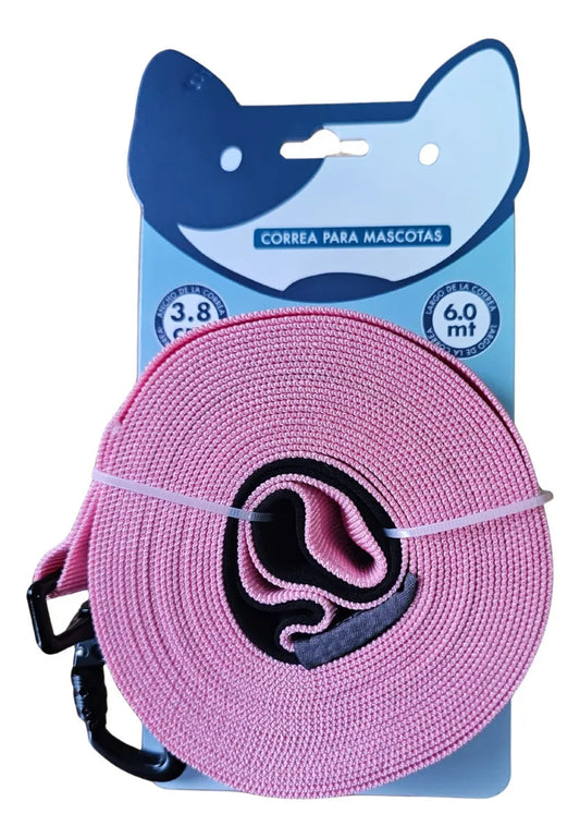 Correa Larga Resistente para Perros con Acolchado | 6 m x 3,8 cm